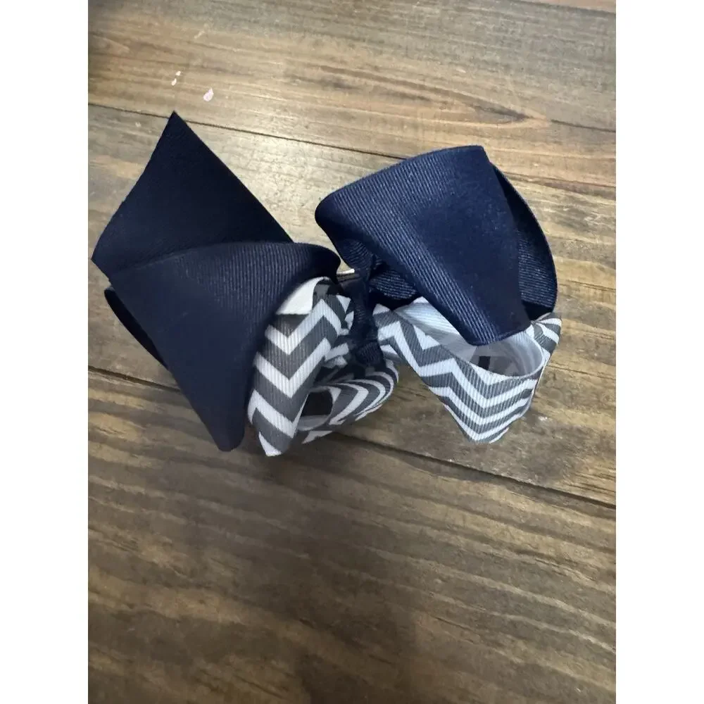 Matilda Jane Hair bows Yellow And White, Navy And White